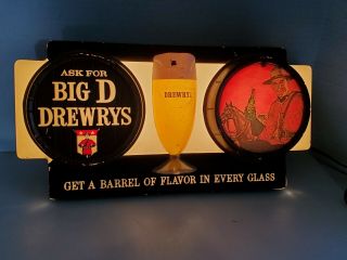 Vintage Collectible Drewrys Lighted Beer Sign