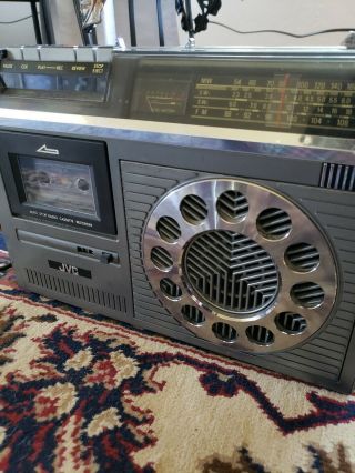 Vintage Jvc Rc 323jw Portable Short - Wave / Am/fm Cassette / Boombox Radio Ac/dc