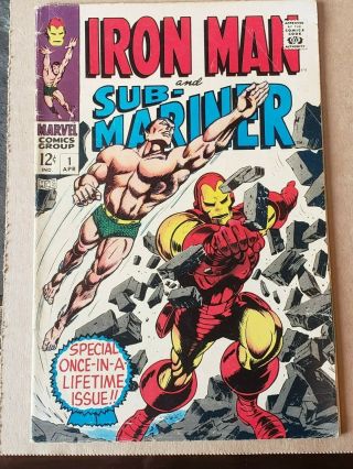 Iron Man And Sub - Mariner 1 Vg - (3.  5) Pre - Dates Iron Man 1 & Sub - Mariner 1 4/68