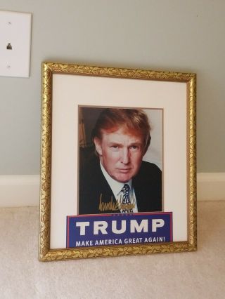 45th President Donald Trump Signed Autographed Framed Maga Photo