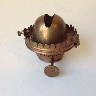 Antique Brass E Miller No.  2 Set Screw Oil Lamp Burner
