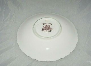 ANTIQUE BROWN - WESTHEAD MOORE CO.  5452 PANSY CAULDON WARE CERAMIC SAUCER ENGLAND 2