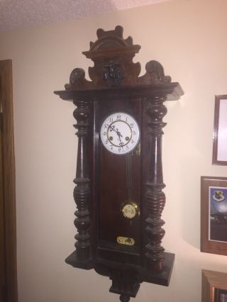 Antique Junghans German Vienna Regulator Wall Clock For Repair