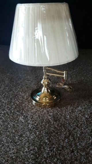 Vintage Brass Swing Arm Desk Table Lamp