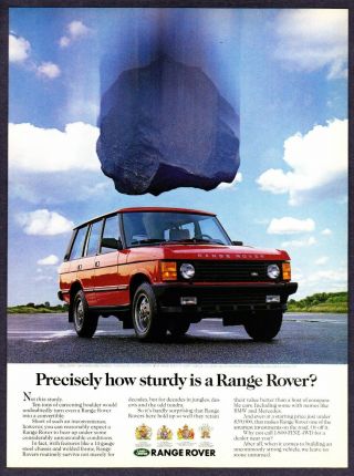 1991 Land Rover Range Rover Under Giant Falling Rock Photo 