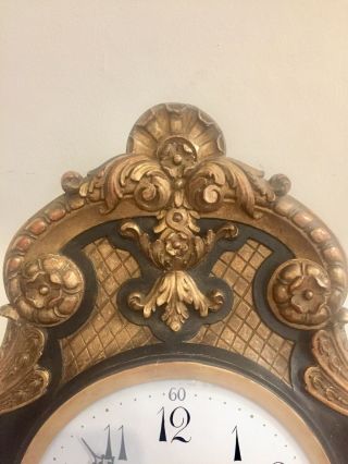Antique Large Gilt Ebonised Carved Boulle Clock On Bracket By Vincenti C1870. 3