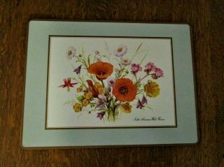 Pimpernel 4 Placemats " North American Wild Flowers " Vintage