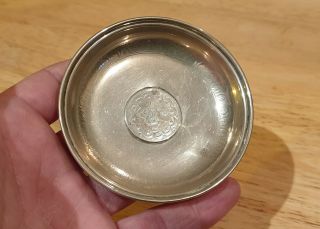 Fine Quality Antique Islamic Turkish Ottoman Solid Silver Coin Dish C1910