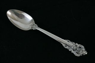 Vintage Wallace Grand Baroque Solid Sterling Silver 8 3/4 " Serving Tablespoon