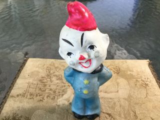 Antique Vintage Paper Mache Clown Bobblehead Nodder Germany?