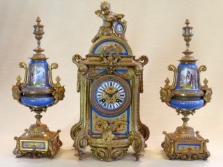 19th Century French Sevres Porcelain And Dore 