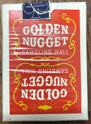 Vintage Orange Golden Nugget Las Vegas Casino Playing Cards