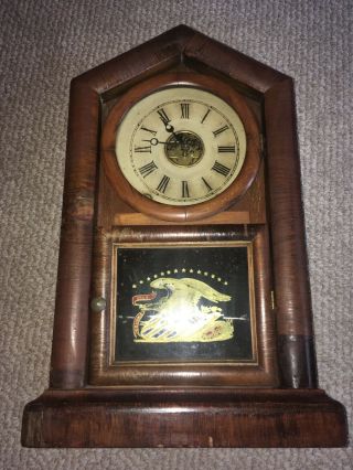 Antique Ansonia Brass And Copper Co.  Mantle Clock Runs