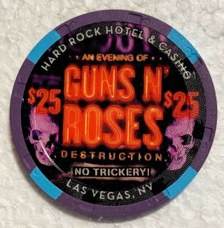 Hard Rock Hotel & Casino Las Vegas Guns N Roses $25 Chip