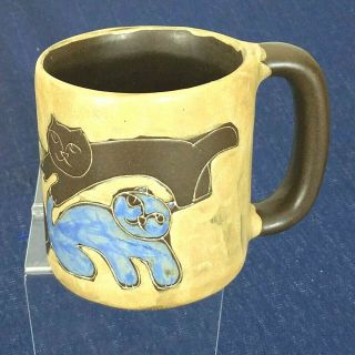 Mara Stoneware Mug Cats Kitties Kittens 16 Oz Made In Mexico