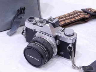 Vintage Olympus Om - 1 35mm Film Camera Student Art Photography W/ & Lenses