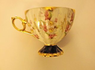 Pearlized Japanese Hand Painted Pedestal Tea Cup By Royal Crown - Arnart 44/628