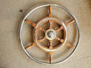Vintage Ships Wheel By Simpson Lawrence Glasgow