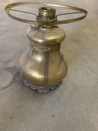 Antique Bradley And Hubbard Oil Lamp Base (l3)