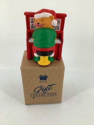 Play It Again Mr.  Keys Avon Piano Bear Christmas Outlet Decoration Vintage 1992
