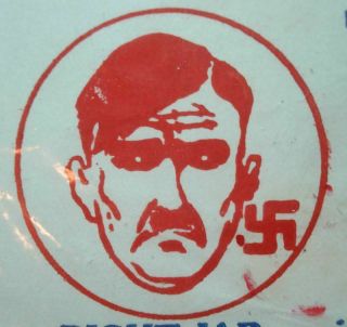 Wwii Punch Board " Hitlers Face " (take A Punch) Trade Stimulator Game