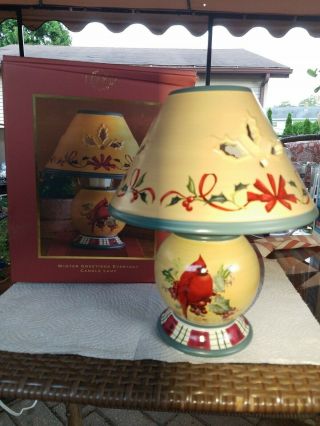 Lenox Winter Greetings Everyday Candle Lamp Cardinal
