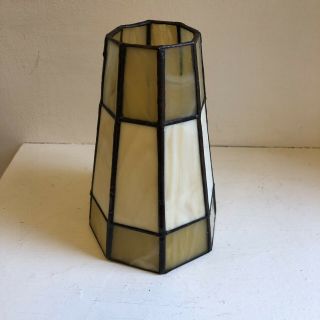 Vintage Tiffany Style Handmade Stained Glass Leaded Lamp Shade Or Candle Tent
