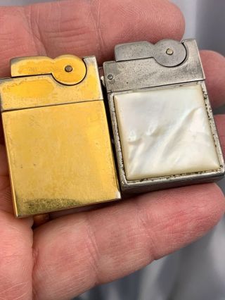 2 Different Style Vintage Asr Semi Automatic Pocket Lighters - Small Size
