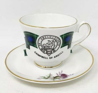 Campbell Of Argyll Cup And Saucer Set Duchess Bone China England