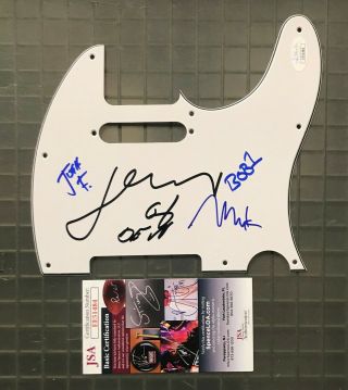 Devo (band) Signed Autograph Tele Guitar Pickguard X4 Jsa