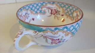 Set of Four Vintage Porcelain Hand - Painted Tea Cups 3