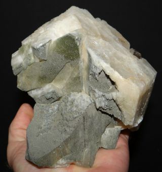 Mw: Adularia With Chlorite & Smokey Quartz - Graubunden,  Switzerland - Xl Crystal