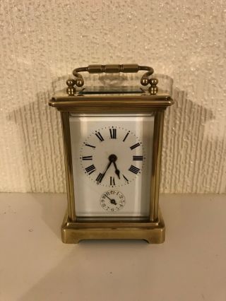 Stunning Carriage Clock With A Alarm On It