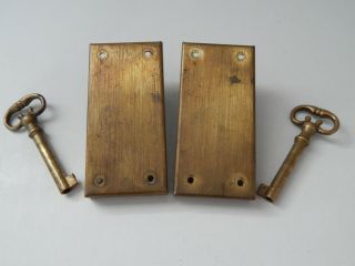 Old French 2 Vintage Cabinet Locks,  Keys,  Furniture,  Well,  Lock " N.  F 48 "