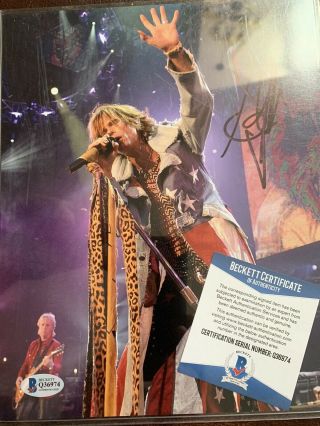 Steven Tyler Signed Autograph Aerosmith 8x10 Photo Beckett Bas Auto Bgs Wow