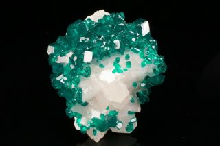 EXCEPTIONAL Dioptase & Calcite Crystal Cluster TSUMEB,  NAMIBIA 2