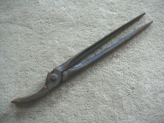 Antique Cast Iron Stetler Style Ridged Handles Barbed Wire Fence Stretcher Tool