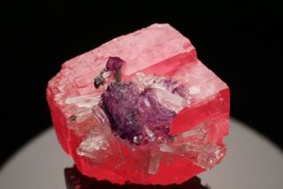 AESTHETIC Rhodochrosite with Purple Fluorite & Quarz Cluster SWEET HOME MINE,  CO 2