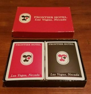 2 Vintage Decks Frontier Hotel Las Vegas Factory W/ Box