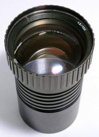 100mm 1,  8 1.  8/100 Fast Lens Triplet? Okp? Planar ? Vintage Projection Lens