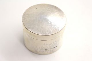 Sterling Silver Pill Box Snuff Box Vintage 1970 Collectible Hallmarked 65g 1.  7in