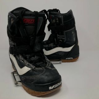 Vtg Vans Womens Axiom Switch - Compatible Black Boots Size 8 2 Straps Snowboard