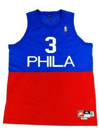 Allen Iverson 3 Phila Philadelphia 76ers Jersey Nike Nba Vintage Size Xl