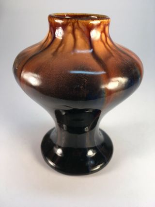 Arts And Crafts Belgium Czech Art Pottery Old Ceramic Vase Drippy Standard Glaze