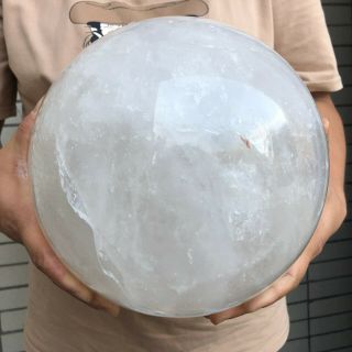 34.  2 Lb Natural Clear Quartz Crystal Sphere Ball Healing Hyd453
