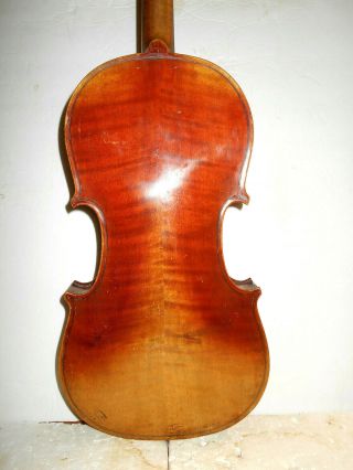 Antique Old Vintage German " Guarnerius " 2 Pc Back Full Size Violin - Nr