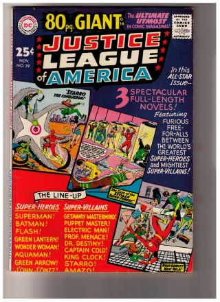 Justice League Of America 39 Vf - Green Lantern Wonder Woman Aquaman Giant G - 16