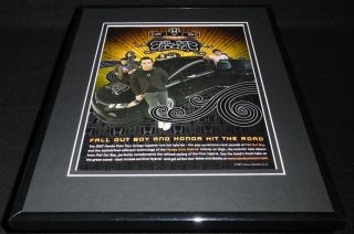 Fall Out Boy 2007 Honda Civic Tour Framed 11x14 Vintage Advertisement