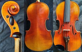 Fine 4/4 Antique German Violin Label: Karl Grimm 19th,  Teller Fiddle скрипка