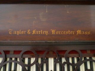 Antique Melodeon/Pump Organ Taylor & Farley 1860 ' s 3